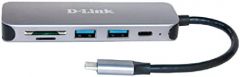 D-Link DUB-2325 base para portátil y replicador de puertos USB Tipo C Gris