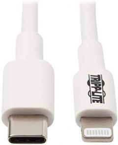 Tripp Lite M102-003-WH Cable de Sincronización y Carga USB C a Lightning, Certificado MFi - USB 2.0, M/M, Blanco, 0.91 m [3 pies]