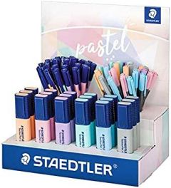 Staedtler expositor con 78 rotuladores pastel - modelos textsurfer classic, triplus, triplus fineliner - colores surtidos