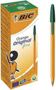 BIC Orange Fine Verde Bolígrafo Fino 20 pieza(s)