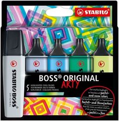 STABILO BOSS ORIGINAL marcador 5 pieza(s) Punta de cincel Multicolor