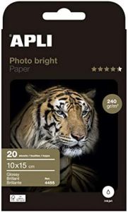 Apli papel fotográfico profesional photobright 10x15cm 240 gr -20 hojas-