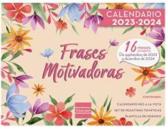 Finocam calendario de pared imágenes frases motivadoras 16 meses mv 2023-2024 español