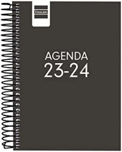 Finocam agenda escolar cool 1/8 espiral 1dp negro 2023-2024