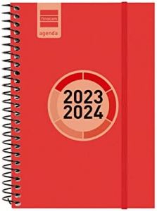 Finocam agenda escolar espir label e8 espiral svh rojo 2023-2024