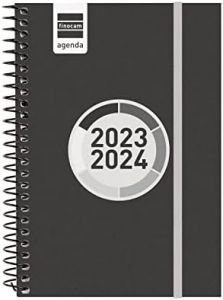 Finocam agenda escolar espir label e8 espiral svh negro 2023-2024