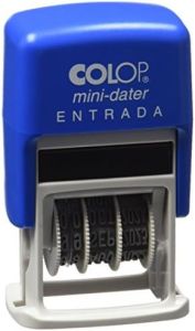 Colop sello mini-dater s160 formula "entrada" 4m (l5) 5x25mm azul