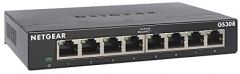 NETGEAR GS308-300PES switch No administrado L2 Gigabit Ethernet (10/100/1000) Negro