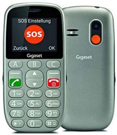 Gigaset GL390 - Teléfono móvil para Personas Mayores con Teclas Grandes - botón de Emergencia SOS 3 Llamadas directas - Teclas extragrandes - Libre - Máxima sencillez y Visibilidad - Gris