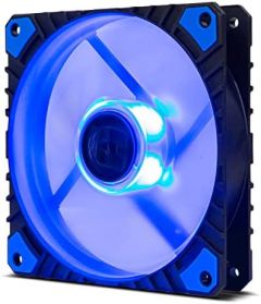 NOX XTREME PRODUCTS Ventilador H-FAN PRO BLUE LED-NXHUMMERHFANPROB, PC 120mm, funcion PMW, 7 aspas, rodamientos hidráulicos, diseño silencioso optimizado, esquinas soporte goma, Azul
