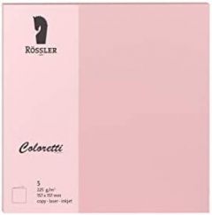 Tarjeta doble 157x157 coloretti 5 unidades rosa