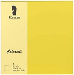 Tarjeta doble 157x157 coloretti 5 unidades amarillo