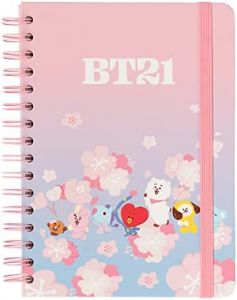 Cuaderno tapa forrada a5 bt21 cherry blossom