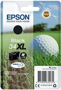 Epson Golf ball Singlepack Black 34XL DURABrite Ultra Ink