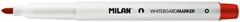 Milan rotuladores para pizarra blanca con punta redonda - punta 3.7 mm - tinta a base de alcohol - borrable en seco - color rojo