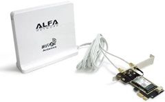 Alfa network ait-ax210-ez intel pcie adapter wifi 6e+bt5.2 w/mimo antenna+magnetic base
