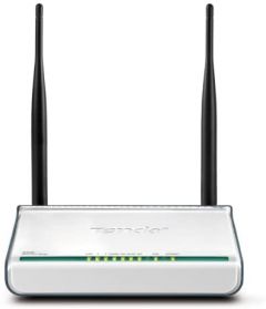 Tenda w300d 2t2r 11n adsl2+ modem router, 4 10/100mbps lan ports, 2 x 5dbi fixed antennas,support annex a/m, tr069, pppoe, ppp