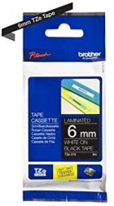 Brother TZE315 cinta para impresora de etiquetas Blanco sobre negro TZe