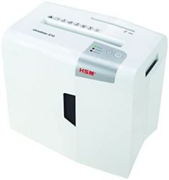 HSM S10 triturador de papel Corte en tiras 58 dB 22 cm Plata, Blanco