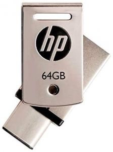 HP x5000m unidad flash USB 64 GB USB Type-A / USB Type-C 3.2 Gen 1 (3.1 Gen 1) Acero inoxidable