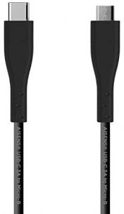 AISENS Cable USB 2.0 3A, tipo USB C/M - micro B/M, Negro, 1.0 m