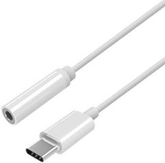 AISENS Conversor USB-C a audio estilo Apple, USB-C/M-Jack 3.5/H, Blanco, 15 cm