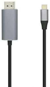 AISENS Cable conversor USB-C a Displayport 4K@60HZ, USB-C/M-DP/M, Negro, 1.8m