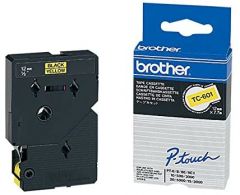 Brother TC-601 cinta para impresora de etiquetas Negro sobre amarillo