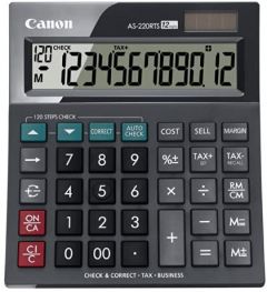 Canon AS-220RTS calculadora Escritorio Pantalla de calculadora Negro