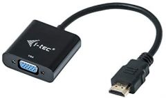i-tec HDMI2VGAADA adaptador de cable de vídeo 0,15 m HDMI VGA Negro