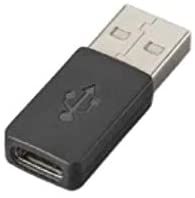 POLY 209506-01 cambiador de género para cable USB-C USB-A Negro