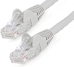 StarTech.com Cable Ethernet CAT6 de 5m - LSZH - Cable de Red de 10 Gigabits de 650MHz y PoE de 100W UTP sin Enganches (Snagless) con Alivio de Tensión - Gris - CAT 6 - ETL