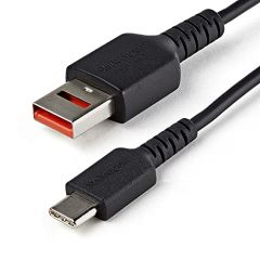 StarTech.com Cable de 1m Adaptador Bloqueador USB de Datos – Adaptador USB a USB-C de Carga Segura – USB Tipo C Solo de Carga para Tablet o Teléfono Móvil – Protector de Bloqueo de Datos