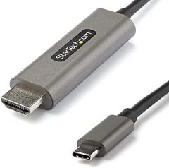StarTech.com Cable 1m USB C a HDMI 4K de 60Hz con HDR10 - Adaptador de Vídeo USB Tipo C a HDMI 2.0b Ultra HD 4K - Convertidor USBC a HDMI HDR para Monitor o Pantalla - Modo Alternativo DP 1.4 HBR3