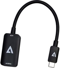 V7 V7USBCHDMI4K60HZ adaptador de cable de vídeo HDMI tipo A (Estándar) USB Tipo C Negro