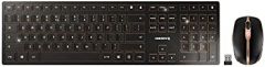 CHERRY DW 9100 SLIM teclado Ratón incluido RF Wireless + Bluetooth QWERTY Inglés de EE. UU. Negro