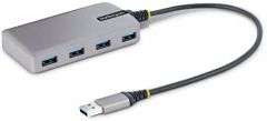 StarTech.com Hub USB de 4 Puertos - USB 3.0 de 5Gbps - Alimentado por el Bus - Concentrador de 4 Puertos USB-A con Alimentación Opcional - Ladrón USB Portátil - Cable 30cm