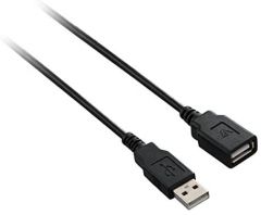 V7 Cable de extensión USB negro con conector USB 2.0 A hembra a USB 2.0 A macho 3m 10ft