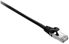 V7 Cable negro Cat7 blindado y laminado (SFTP) con conector RJ45 macho a RJ45 macho 2m 6.6ft