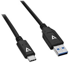 V7 Cable USB negro con conector USB 3.1 A macho a USB-C macho 1m 3.3ft