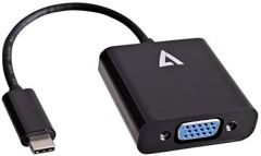 V7 USB-C(m) a VGA(h) adaptator negro