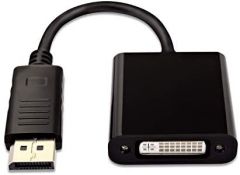 V7 Adattatore video nero da DisplayPort maschio a DVI-I femmina attiva