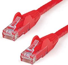StarTech.com Cable de Red Ethernet Cat6 Sin Enganche de 5m Rojo - Cable Patch Snagless RJ45 UTP