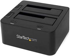 StarTech.com Docking Station de 2 Bahías USB 3.0 a SATA - Base de Acoplamiento USB de Discos Duros SSD SATA I/II/III de 2,5/3,5" - de Intercambio en Caliente - Carga Superior