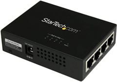StarTech.com Inyector de Alimentación PoE Power over Ethernet Midspan 4 Puertos Gigabit RJ45 de Pared - 802.3 at af