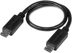 StarTech.com Cable USB OTG de 20cm - Cable Adaptador Micro USB a Micro USB - Macho a Macho