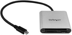 StarTech.com Lector Grabador USB 3.0 de Tarjetas de Memoria SD, Micro SD, CompactFlash - Adaptador USB-C a Tarjetas Flash