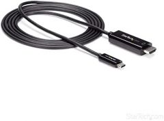 StarTech.com Cable Adaptador de 2m USB-C a HDMI 4K 60Hz - Negro - Cable USB Tipo C a HDMI - Cable Conversor de Vídeo USBC