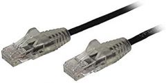StarTech.com Cable Cat6 de 2,5m - Delgado - con Conectores RJ45 sin Enganches - Negro