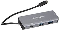 StarTech.com Hub Ladrón USB-C de 4 Puertos (10Gbps) - 3 Puertos USB-A y 1 Puerto USB-C - Entrega de Alimentación para Carga de 100W Passthrough - Mini Adaptador Concentrador Tipo C USB 3.2 Gen 2 para Portátil - Compatible con TB3